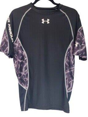 Athletic Run Soccer Under Armour Lightening Black Purple Shirt Size Medium